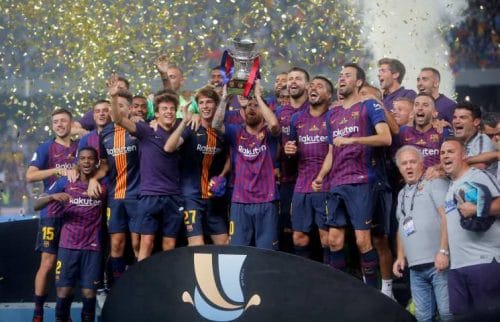 للمرة الـ13 .. برشلونة يتوج بكأس السوبر الإسبانى على حساب إشبيلية