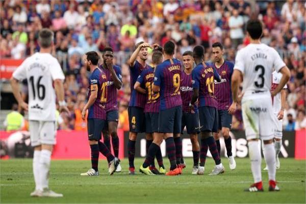 برشلونة يضيف هويسكا لضحاياه و يحول المباراة إلى مهرجان للأهداف