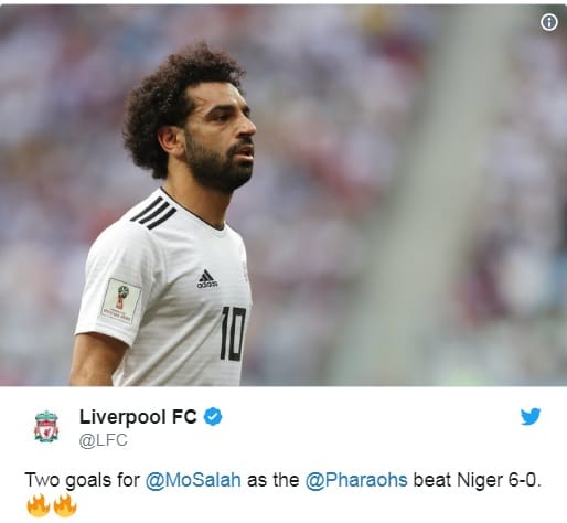 صلاح ثالث الهدافين التاريخيين بعد حسام حسن والشاذلى..وليفربول يحتفل بهدفى”مو”