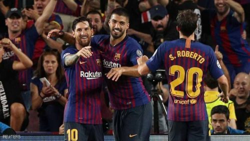 هاتريك ميسي يقود برشلونة للفوز ودك شباك ايندهوفن برباعية