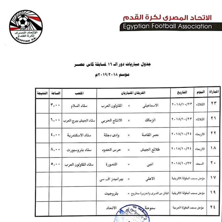 أخبار الأهلي : الكشف عن موعد مواجهات الأهلي فى كأس زايد ودور الـ16 بكأس مصر