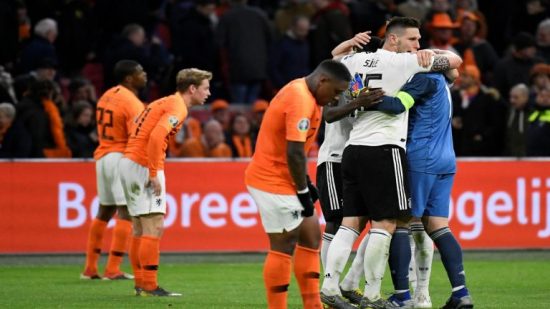 تصفيات يورو2020 ..ألمانيا تكتسح هولندا في الوقت القاتل وبلجيكاتنفردبالصدارة