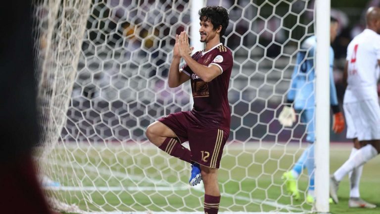 لاعب الفيصلي يحتفل على طريقة صلاح ..ويوجه رسالة إلى حمدالله والسومة