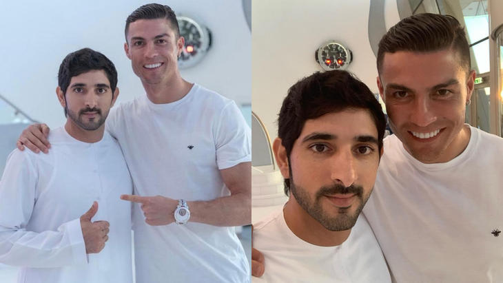 كريستيانو رونالدو يلتقي الشيخ حمدان آل مكتوم في دبي