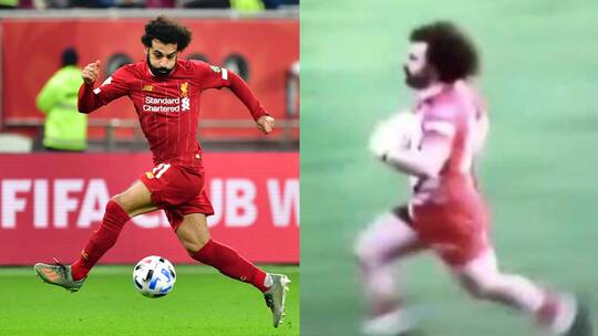 شبيه محمد صلاح يثير الدهشة بهدف قاتل لكن بيده (فيديو)