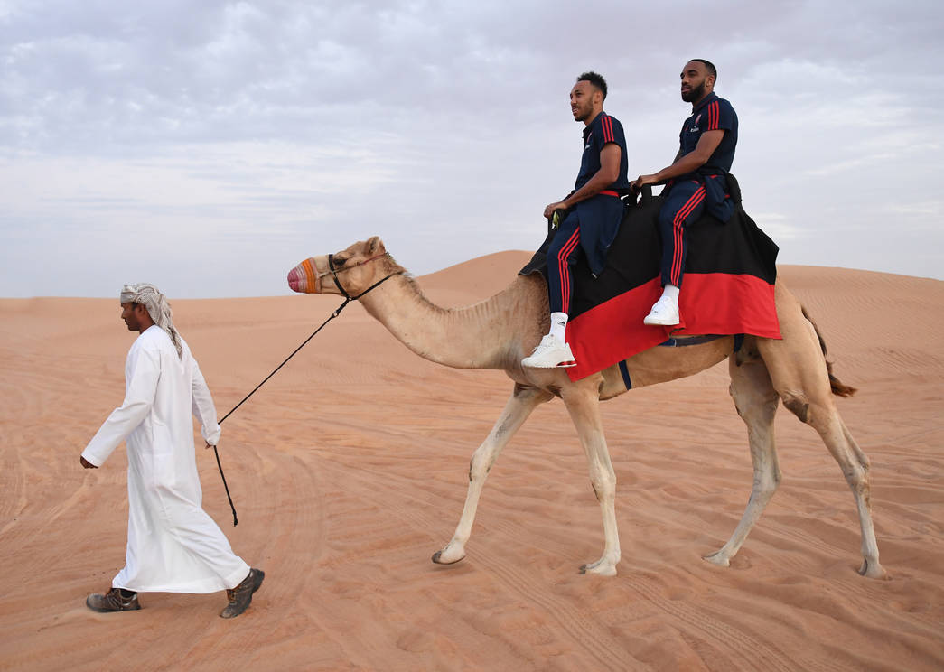 نجوم أرسنال يقومون بمغامرة فى صحراء دبى في ختام المعسكر الشتوى
