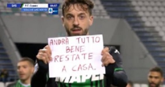 لاعب بالدوري الإيطالي يوجه رسالة للجماهير:” ابقوا فى منازلكم”