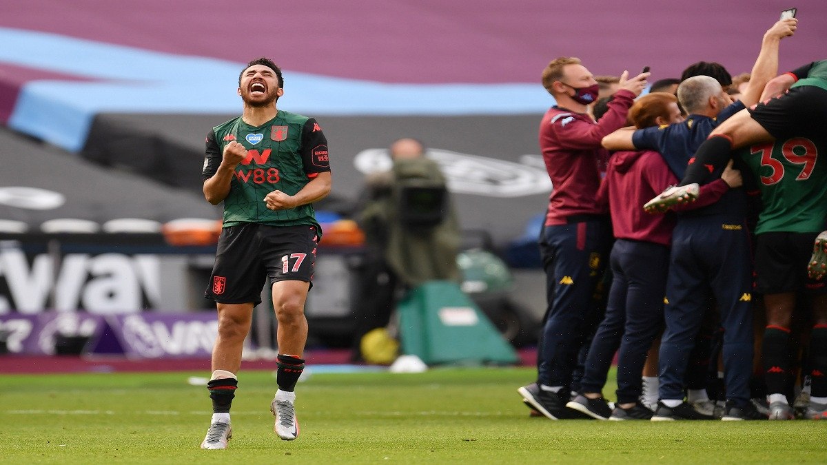 تريزيجيه والمحمدي ونجوم أستون فيلا تغمرهم فرحة البقاء بالدوري الإنجليزي (فيديو)