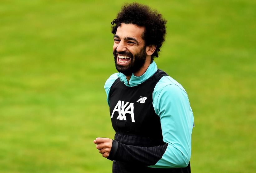 محمد صلاح في حالة من المرح والتفاؤل بتدريبات ليفربول قبل مواجهة أرسنال(صور)