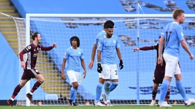 الدوري الإنجليزي .. ليستر يهين مانشستر سيتي بخماسية علي ملعب الاتحاد(فيديو)