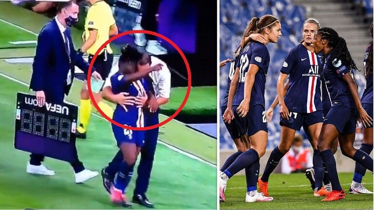 مدرب سان جيرمان يشعل الحرب على مواقع التواصل بعد لمسة مريبة للاعبتة (فيديو)