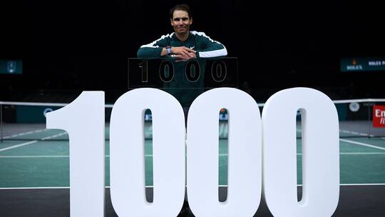 رافائيل نادال يحقق فوزه الـ1000 خلال مسيرته الاحترافية