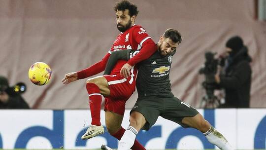 ليفربول يفقد وصافة الدوري الإنجليزي بالتعادل ضد مان يونايتد بمشاركة صلاح(فيديو)