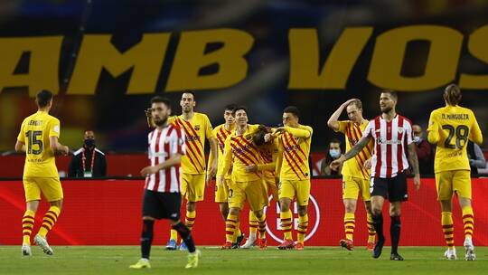 برشلونة يكتسح أتلتيك بيلباو ويتوج بلقب بطل كأس ملك إسبانيا للمرة31في تاريخة