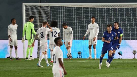 بنزيما يحرز هدف تعادل ريال مدريد ضد تشيلسي بالدقيقة 29 (فيديو)
