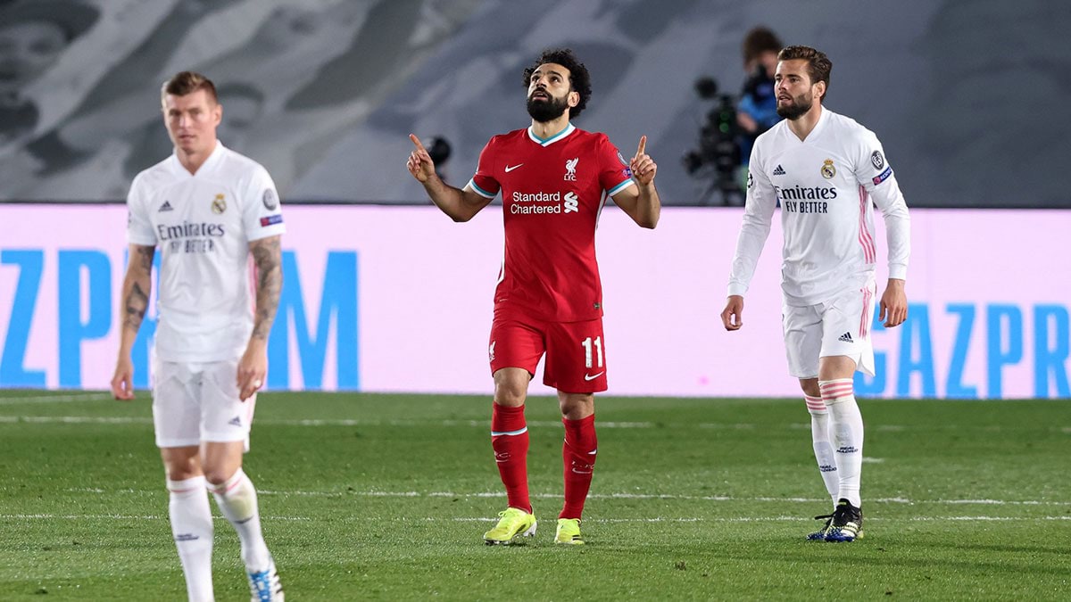 محمد صلاح خامس مصري يسجل فى مرمى ريال مدريد
