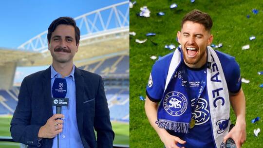 لاعب تشيلسي يخسر لحيته مقابل شارب مراسل تلفزيوني تنفيذا لرهان غريب(فيديو)