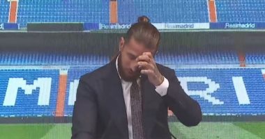 شاهد .. لحظة بكاء راموس في مؤتمر وداع ريال مدريد ( فيديو )