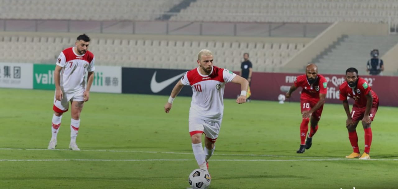 منتخب سوريا يتأهل لكأس آسيا برباعية في شباك جزر المالديف(فيديو)