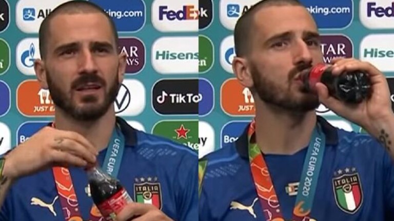 شاهد ..بونوتشي يحسم جدل “إزاحة المشروبات” في كأس أوروبا(فيديو)
