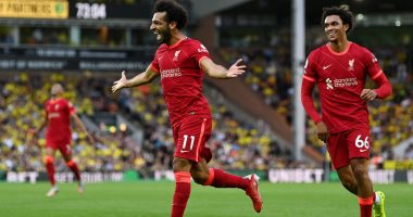 محمد صلاح يسجل ويصنع فى ثلاثية ليفربول ضد نورويتش بالدوري الإنجليزي.. (فيديو)