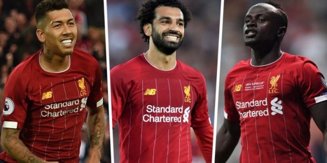 ثلاثى الأحمر الناري .. ليفربول يحتفى بمستوى محمد صلاح ورفاقه فى هجوم الريدز