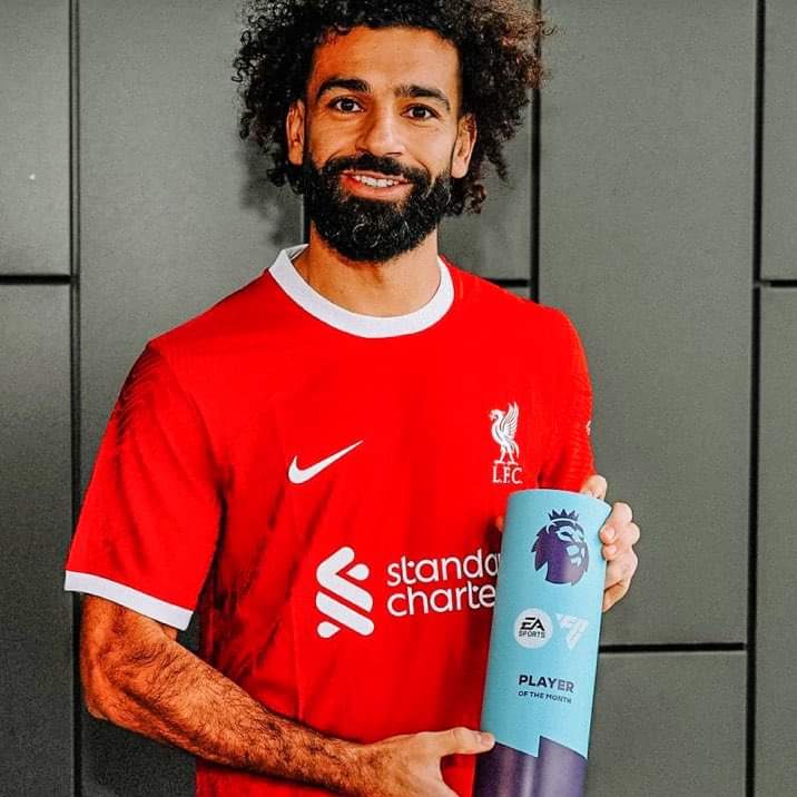 مو صلاح يعادل رونى وفان بيرسي فى جائزة لاعب الشهر بالدورى الإنجليزى سنة ٢٠٢٣