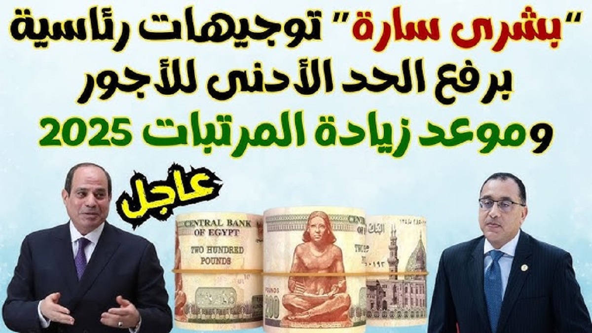 هُنا “بشري سارة” جدول زيادة الحد الأدنى للأجور الجديد 2025 وموعد زيادة المرتبات في القطاع العام والخاص